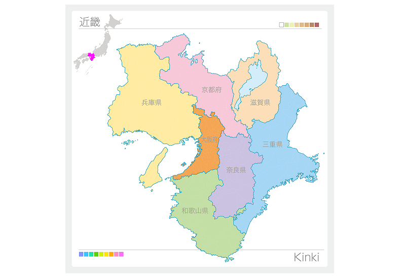 近畿地方の地図
